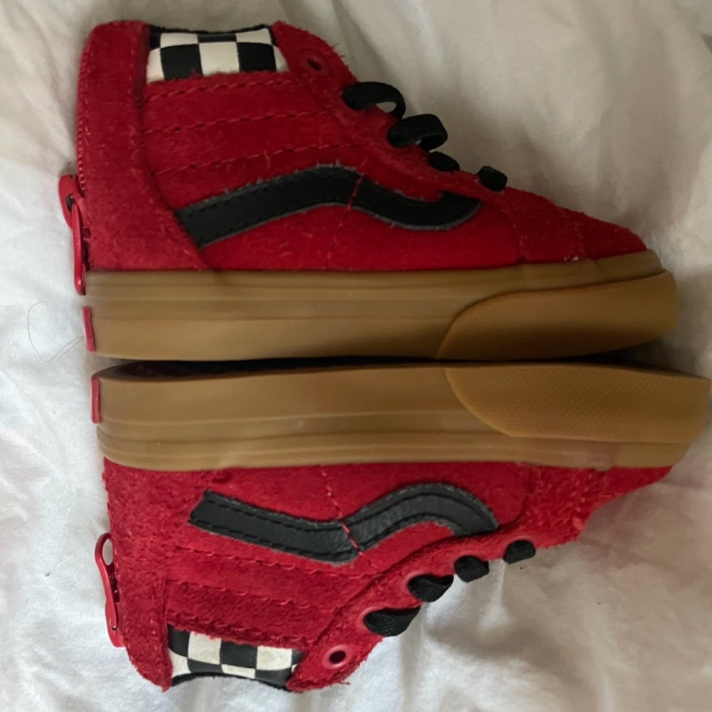Toddler Vans,red black and white 4 toddler